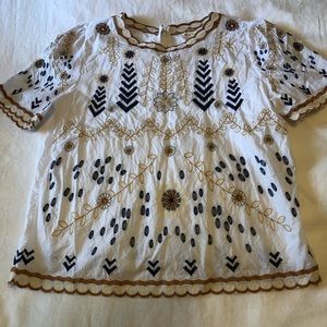 Embroidered White Blouse